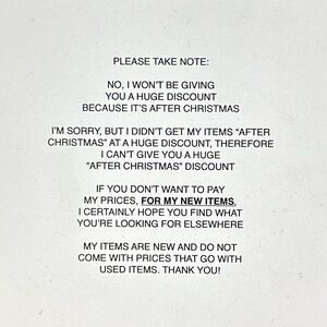 I'm sorry, but the expected discounts have gotten out of hand. I'm done.